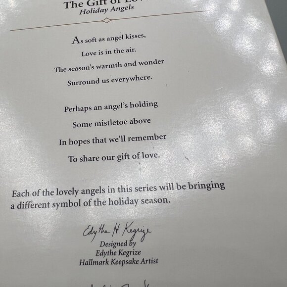 Hallmark Ornament 2006 Gift Of Love 1st In Series Holiday Angels Nib - Picture 8 of 8